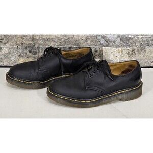 VTG Dr Martens 1461 Oxford Shoes Leather Lace Up Black Unisex UK 3 US 5 England